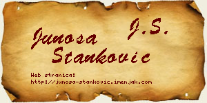 Junoša Stanković vizit kartica